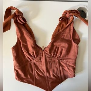 Women’s rust corset top